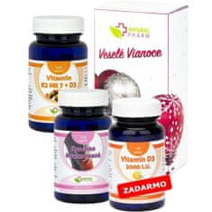 Natural Pharm Zdravé kĺby - Kyselina hyalurónová, Vitamín K2 MK7 + D3 + Darček