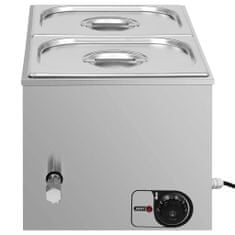 Vidaxl Ohrievač jedla Bain Marie nehrdzavejúca oceľ 1500 W GN 1/2