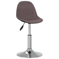 Vidaxl Otočné stoličky, 2 ks, sivohnedá farba, čalúnené látkou