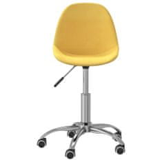Vidaxl Otočné stoličky, 2 ks, horčicová farba, čalúnené látkou
