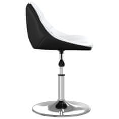 Vidaxl Barová stolička, čierno-biela, čalúnená umelou kožou