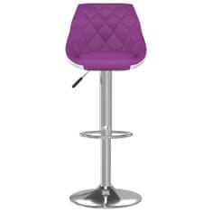 Vidaxl Barová stolička fialová a biela umelá koža