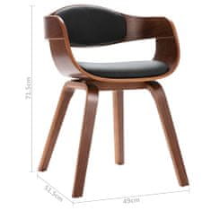 Vidaxl Jedálenské stoličky 6 ks ohýbané drevo a umelá koža