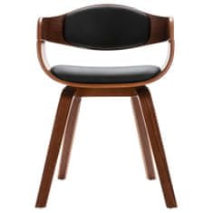 Vidaxl Jedálenské stoličky 4 ks ohýbané drevo a umelá koža