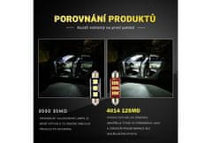 SEFIS LED žiarovka sufit 39mm 12V C5W 12SMD CANBUS biela