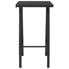 Petromila vidaXL Záhradný barový stôl čierny 60x60x110 cm tvrdené sklo