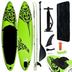 Vidaxl Nafukovací Stand Up Paddleboard 305x76x15 cm zelený