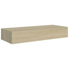 Petromila vidaXL Nástenné zásuvkové police 2 ks farba dubu 60x23,5x10 cm MDF