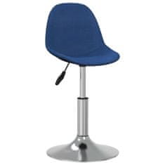 Vidaxl Otočné stoličky, 2 ks, modré, čalúnené látkou