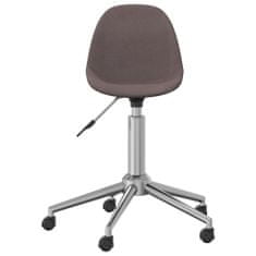 Vidaxl Otočné stoličky, 2 ks, farba taupe, čalúnené látkou