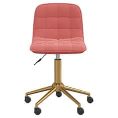Vidaxl Otočné stoličky, 2 ks, ružová farba, zamat