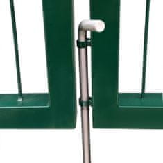 Petromila vidaXL Záhradná plotová brána so stĺpikmi 350x120 cm, oceľ, zelená