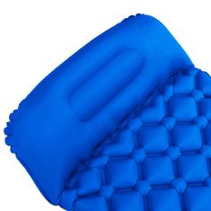 Vidaxl Nafukovací matrac s vankúšom modrý 58x190 cm