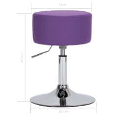 Vidaxl Barové stoličky 2 ks fialové umelá koža