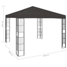 Petromila vidaXL Altánok 3x3 m, antracitový