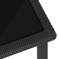 Petromila vidaXL Záhradný jedálenský stôl čierny 180x70x73 cm polyratanový