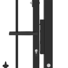 Petromila vidaXL Plotová brána s hrotmi oceľová 100x100 cm čierna