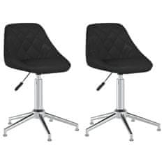Vidaxl Otočné stoličky, 2 ks, čierna, koženka