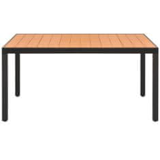 Petromila vidaXL Záhradný stôl, hnedý 150x90x74 cm, hliník a WPC
