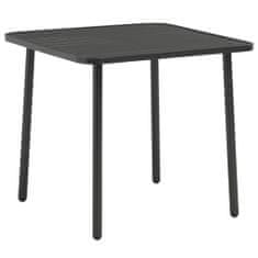 Petromila vidaXL Záhradný stôl, tmavosivý 80x80x72 cm, oceľ