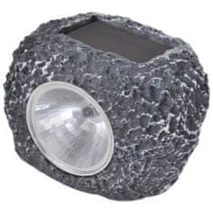 Petromila vidaXL Vonkajšie solárne bodové svetlá s LED v tvare kameňa 12 ks