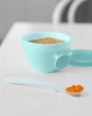 Skip hop Set jedálenský s hrnčekom 5 ks Easy-Feed Mealtime Set Teal / Grey 6m +