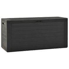 Vidaxl Záhradný úložný box antracitový 116x44x55 cm