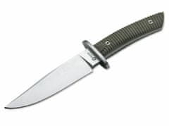 Böker Arbolito 02BA593M Esculta lovecký nôž 14,5 cm, zelená, Micarta, kožené puzdro