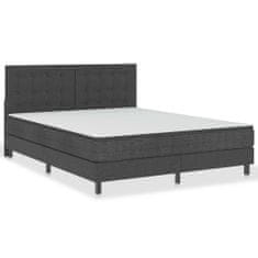 Vidaxl Posteľ boxspring tmavošedá látková 180x200 cm