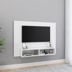 Vidaxl Nástenná TV skrinka biela 120x23,5x90 cm drevotrieska