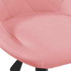 Vidaxl Otočné jedálenské stoličky 2 ks ružové zamatové