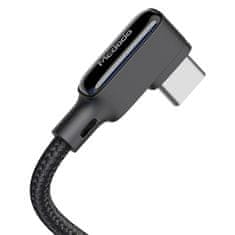 Mcdodo MCDODO UHLOVÝ KÁBEL USB-C ŠPIRÁLOVÁ PRUŽINA RÝCHLE NABÍJANIE TYPU C LED