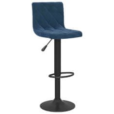 Vidaxl Barové stoličky 2 ks modré zamatové