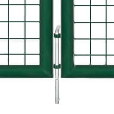 Petromila vidaXL Záhradná brána, oceľ 350x75 cm, zelená