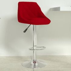 Vidaxl Barová stolička vínovo-červená zamatová