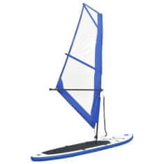 Vidaxl Nafukovací Stand up paddleboard s plachtou, modro biely