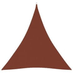 Vidaxl Tieniaca plachta oxfordská látka trojuholníková 4x4x4 m tehlová
