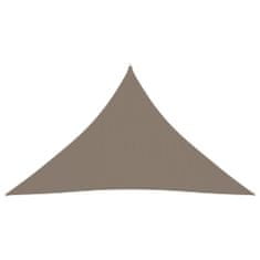 Vidaxl Tieniaca plachta,oxford, trojuholníková 3,5x3,5x4,9m, sivohnedá