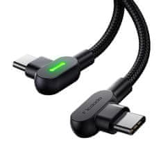 Mcdodo MCDODO 90° UHLOVÝ KÁBEL USB-C RÝCHLE NABÍJANIE OBOJSTRANNÝ USB TYP C LED 2M