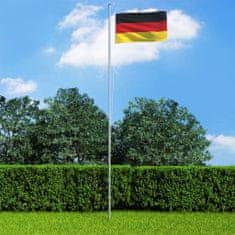 Vidaxl Nemecká vlajka a stĺp 6,2 m hliníkový