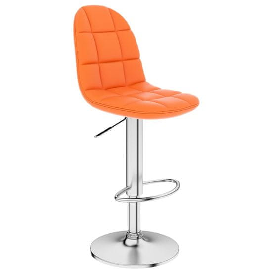 Vidaxl Barová stolička, oranžová, umelá koža