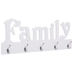 Vidaxl Nástenný vešiak FAMILY 74x29,5 cm