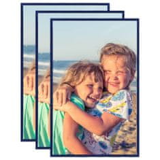 Vidaxl 332253 Photo Frames Collage 3 pcs for Table Blue 20x25 cm MDF