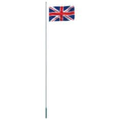 Vidaxl Anglická vlajka a stĺp 6,2 m hliníkový