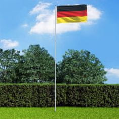 Vidaxl Nemecká vlajka a stĺp 6 m hliníkový