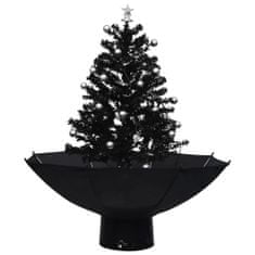 Vidaxl Snežiaci vianočný stromček s dáždnikovým podstavcom čierny 75 cm PVC