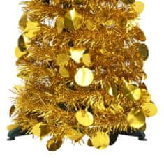 Vidaxl Rozkladací umelý vianočný stromček zlatý 150 cm PET