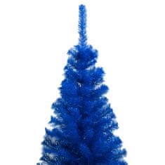 Vidaxl Umelý vianočný stromček s podstavcom modrý 150 cm PVC
