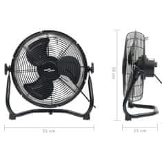 Vidaxl Podlahový ventilátor 3 rýchlosti 55 cm 100 W čierny