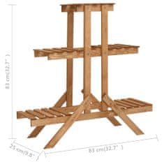 Vidaxl Stojan na kvetiny 83x25x83 cm jedľové drevo